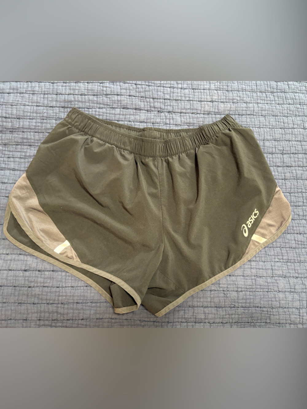 ASICS black Athletic Running Shorts with gray Trim